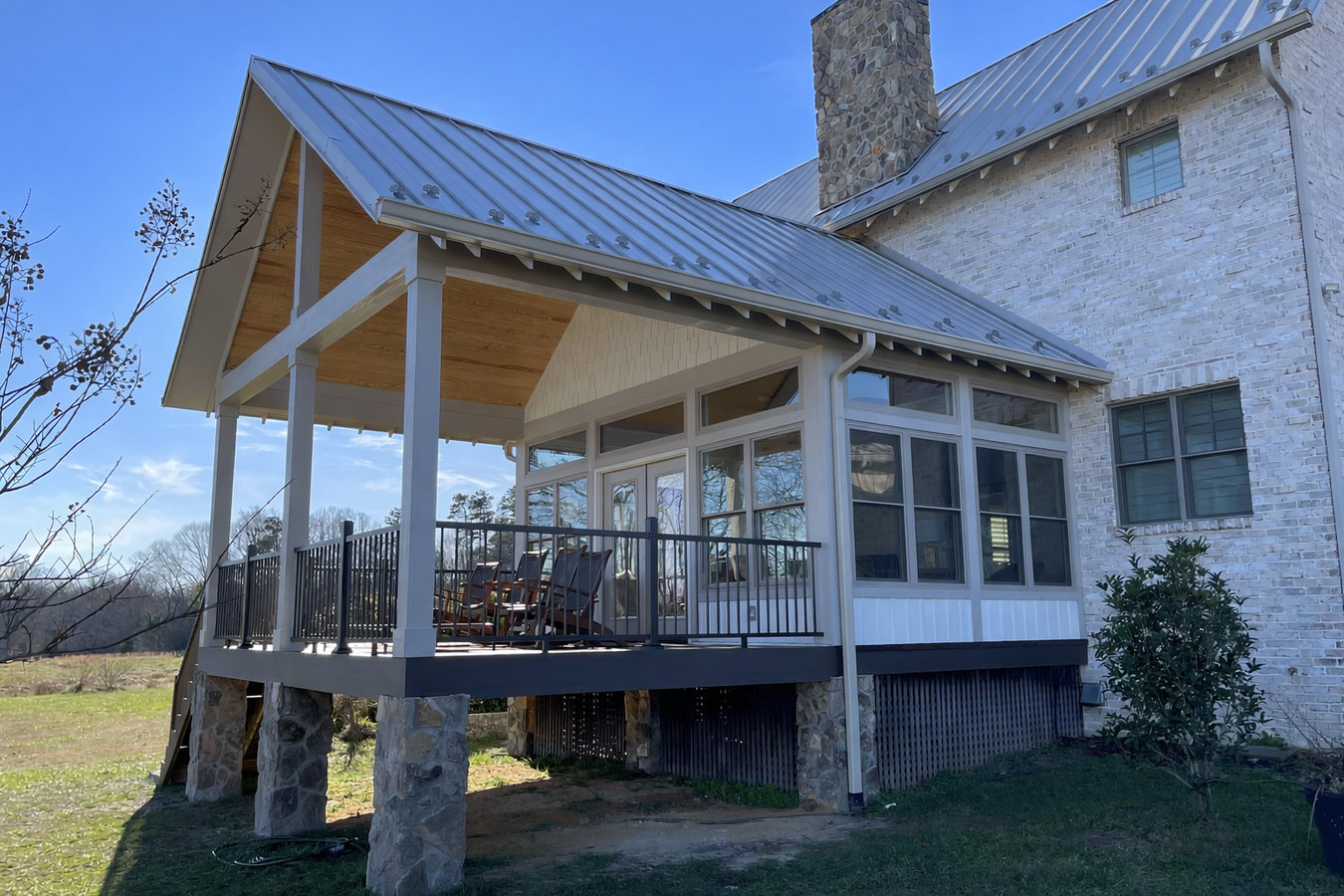 Patio-to-sunroom conversion
